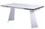 63" White Ceramic and Metal Self-Storing Leaf Pedestal Base Extendable Dining Table