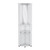 75" White Wood Corner Bar Cabinet With Three Shelves