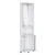 75" White Wood Corner Bar Cabinet With Three Shelves