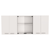 59" White Wood Wall Mounted China Cabinet With Six Doors