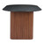 79" Black and Walnut Wood Double Pedestal Base Oval Dining Table