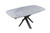 47" Gray and White Ceramic and Metal Self-Storing Leaf Cross Leg Base Oval Extendable Dining Table