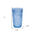 Set of Four Blue Paisley Acrylic Stemless Highball Glass