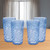 Set of Four Blue Paisley Acrylic Stemless Highball Glass