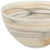 6" Taupe And White Alabaster Glass Round Candy or Nut Bowl