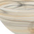 6" Taupe And White Alabaster Glass Round Candy or Nut Bowl