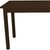 48" Coffee Solid Wood Dining Table