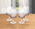 Set of Four Clear and Rainbow Geometric Acrylic Stemmed All Purpose Wine Glasses