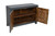 30" Gray Distressed Solid Wood Textured Door Accent Cabinet With Two Doors
