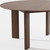 59" Brown Solid Wood Round Top Dining Table