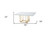 59" White and Gold Wood and Metal Pedestal Base Square Dining Table