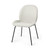Set of Two White and Black Upholstered Fabric Dining Side Chairs