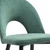Set of Two Green Black and Gold Upholstered Velvet Open Back Dining Side Chairs