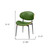 Set of Two Green and Black Upholstered Faux Leather Curved Back Dining Side Chairs