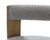Gray And Brown Upholstered Boucle Open Back Dining Arm Chair