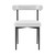 Set of Two Gray And Black Upholstered Polyester Open Back Dining Side Chairs Home Accent