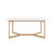 63" White and Natural Solid Wood Sled Base Dining Table