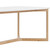 63" White and Natural Solid Wood Sled Base Dining Table