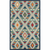 4' X 6' Blue Striped Non Skid Indoor Outdoor Area Rug