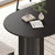 66" Black Solid Wood Double Pedestal Base Oval Dining Table
