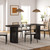 66" Black Solid Wood Double Pedestal Base Oval Dining Table