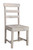 Set of Two White Wood Ladder Back Dining Side Chairs