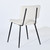 Set of Four Beige and Black Fabric and Steel Dining Side Chairs