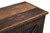 84" Dark Brown Distressed Reclaimed Wood Paneled Sideboard with Six Doors