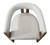 Ivory And Brown Upholstered Boucle Open Back Dining Arm Chair