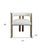 Ivory And Brown Upholstered Boucle Open Back Dining Arm Chair