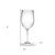 Modern Set of Four Clear Tritan Plastic Stemmed All Purpose Wine Glass for Living Room Bedroom Office