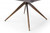 Dark Gray And Brass Upholstered Fabric Dining Arm Chair