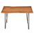 48" Brown And Black Solid Wood And Iron Dining Table