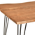 48" Brown And Black Solid Wood And Iron Dining Table