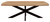 82" Natural And Black Solid Wood And Iron Pedestal Base Dining Table