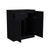 37" Black Wood Accent Cabinet With Two Doors And One Drawer