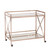Gold Metal And Glass Rolling Bar Cart