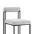 Set of Two Gray And Black Upholstered Polyester Open Back Dining Side Chairs Decor