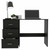 Echo Black Computer Desk with Three Drawers - 808230120662