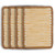 19" Set of Four Cream Yellow And Natural Striped Cotton And Jute Placemats