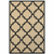 4' X 5' Beige and Black Geometric Stain Resistant Indoor Outdoor Area Rug
