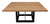 60" Natural and Black Solid Wood And Iron Frame Base Square Dining Table