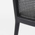 Set of Two Black Upholstered Fabric Cross Back Dining Side Chairs
