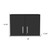 20" Black Wood Wall Mounted Storage Cabinet With Two Doors