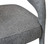 Set of Two Dark Gray Upholstered Linen Open Back Dining Side Chairs