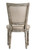 Set of Two Gray Upholstered Fabric And Solid Wood Dining Side Chairs