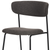 Set of Two Gray and Black Fabric Open Back Dining Side Chairs