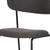 Set of Two Gray and Black Fabric Open Back Dining Side Chairs