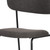 Gray and Black Upholstered Fabric And Metal Open Back Dining Side Chair