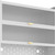 73" White Stainless Steel Textured Door Dining Hutch With Two Doors